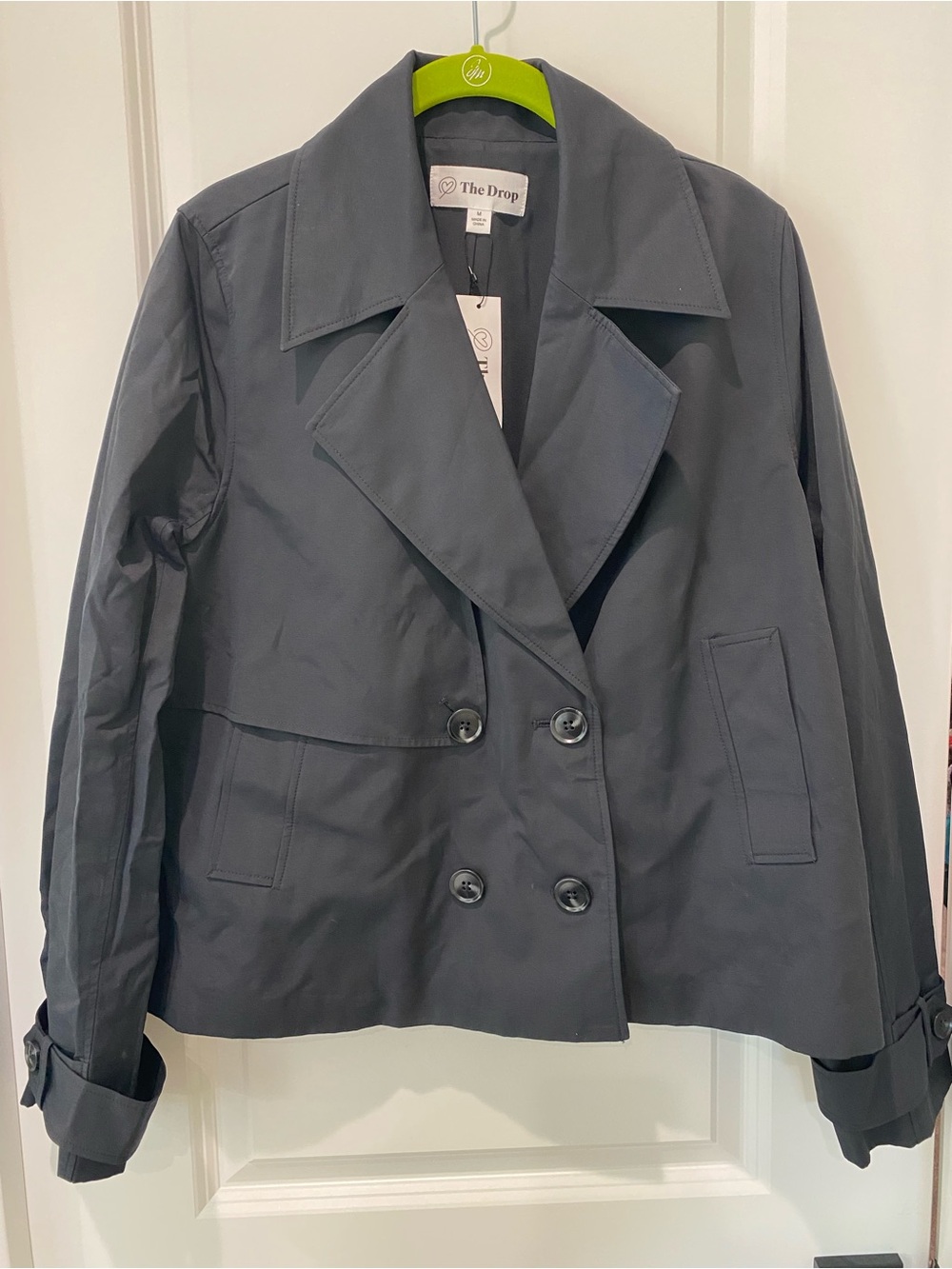 NWT Women's The Drop Mara cropped trench Jacket size medium